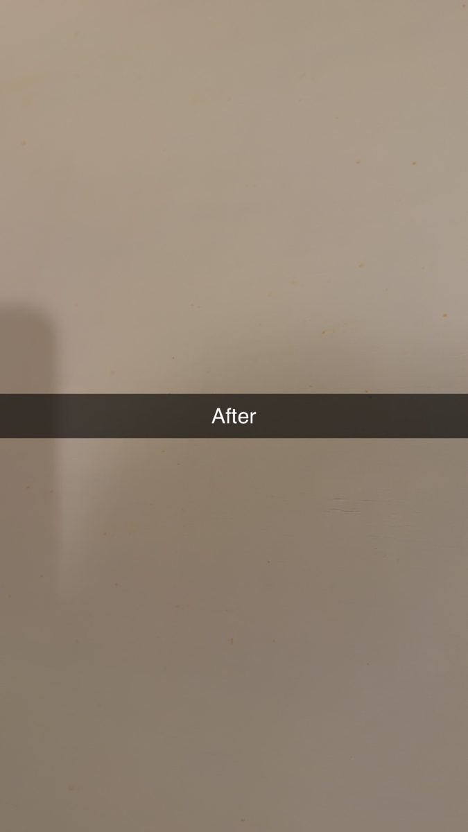 Cabinet front after cleaning